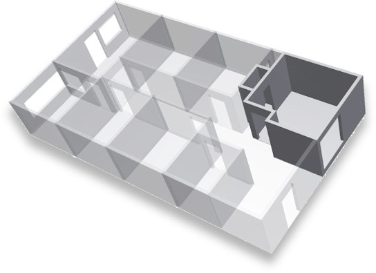 This is a set of rooms created with a configurator made using Autodesk Inventor and iLogic.