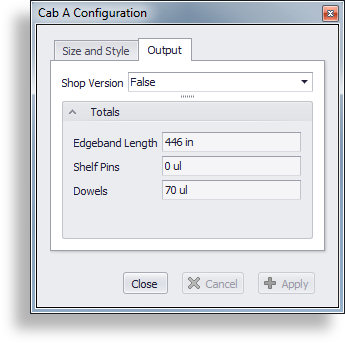Edge Banding controls on the configurator's form are highly modifiable. 